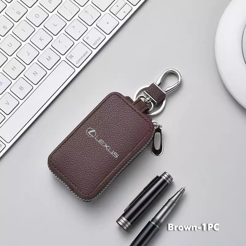 For Lexus Leather Car Keychain Bag Organizer Key Zipper Case Bag Protection Cover CT ES GS NX IS250 RX350 IS200 LX570 UX250h AFJ1