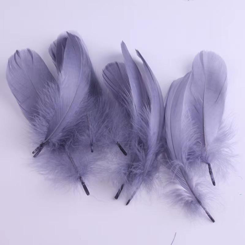50Pcs Color Full Soft Big Floating Feather Goose Feather Diy Color Feather Headdress Craft Decorative Material