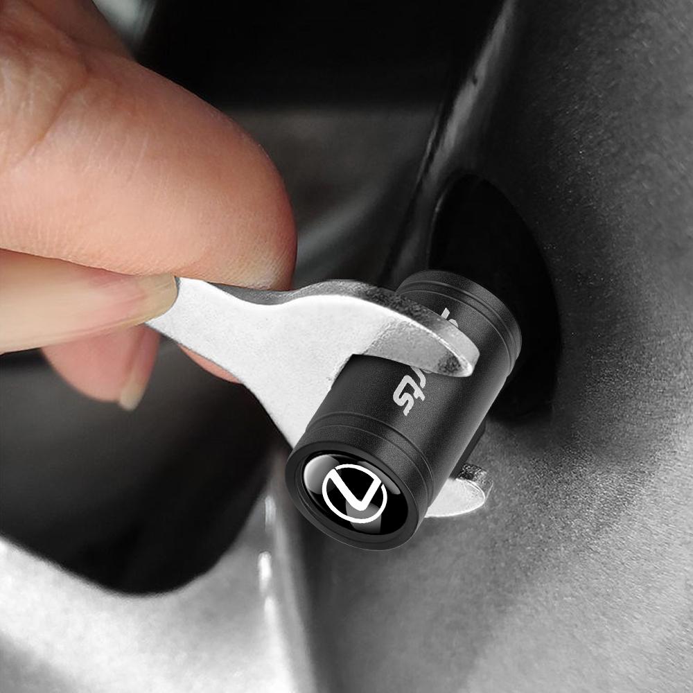 4PCS Metal Car Wheel Tire Valve Stem Covers Dustproof Cap Auto Accessories For Lexus UX250h RX450h CT200h NX300h GX470 IS350 wzdf76