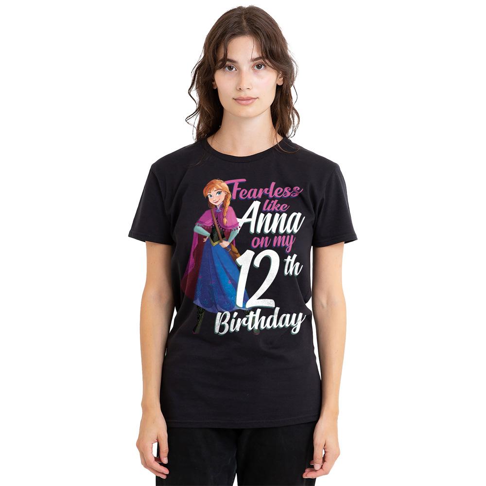 Frozen Unisex Adult Fearless Like Anna 12th Birthday T-Shirt