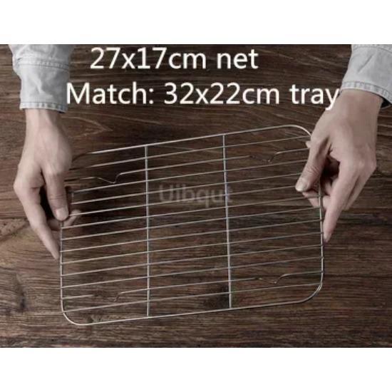 304 Tablett Edelstahl Aufbewahrungsschalen Leckplatte Loch Maschensieb Sieb Waschen Gemüse Becken Trocknen Wasserfilter Becken Deckel