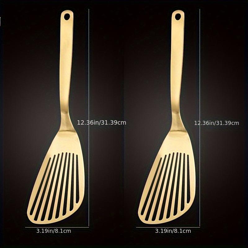 304 Stainless Steel Multi-Functional Butterfly Spatula for Frying, Stir-fry, Teppanyaki, and Draining.