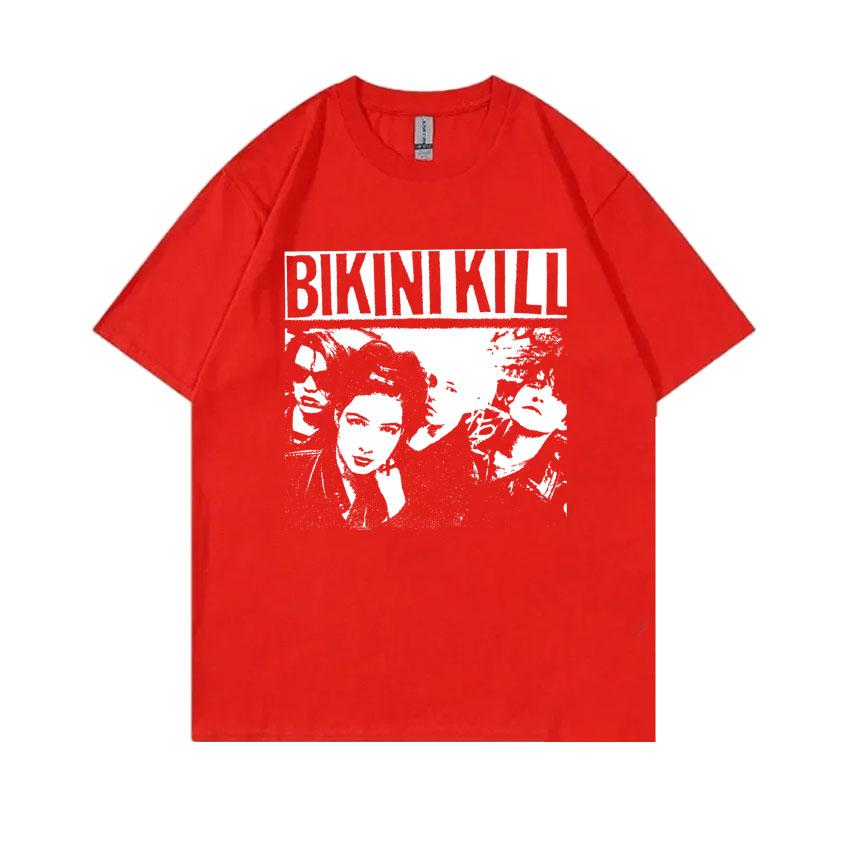 Rock Punk Band Bikini Kill Graphic T-shirt Feminist Riot Grrrl Kathleen Hanna T Shirt Unisex Women Classic Vintage Oversized Tshirt S