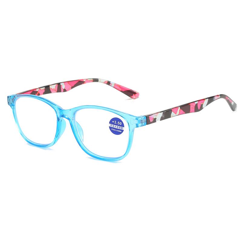 Printed Anti-Blue Light High-Definition Unisex Chinese Style Square Frame Reading Glasses
