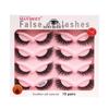 3D False Eyelashes Faux Mink Fake Lashes 10 Pairs Fluffy Flutter Cat Eye & Fox Eye Styles,18mmm DIY Long Wispy Strip Soft Band for Beauty Makeup,