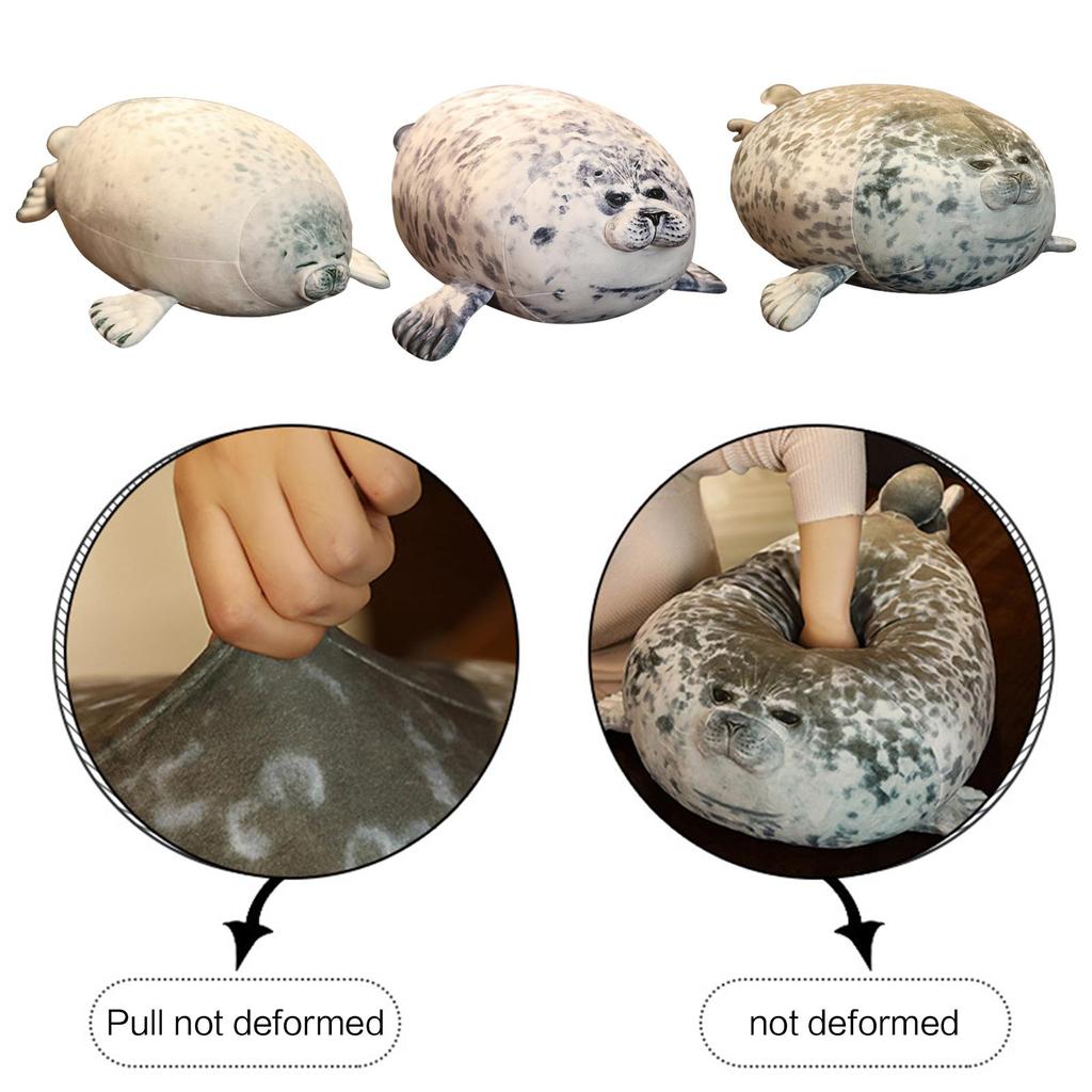 20cm Angry Blob Seal Polštář Chubby 3D Novinka Lachtan Plyš Dárky pro miminko Panenka Holčičky Stuffed Thro J1R2