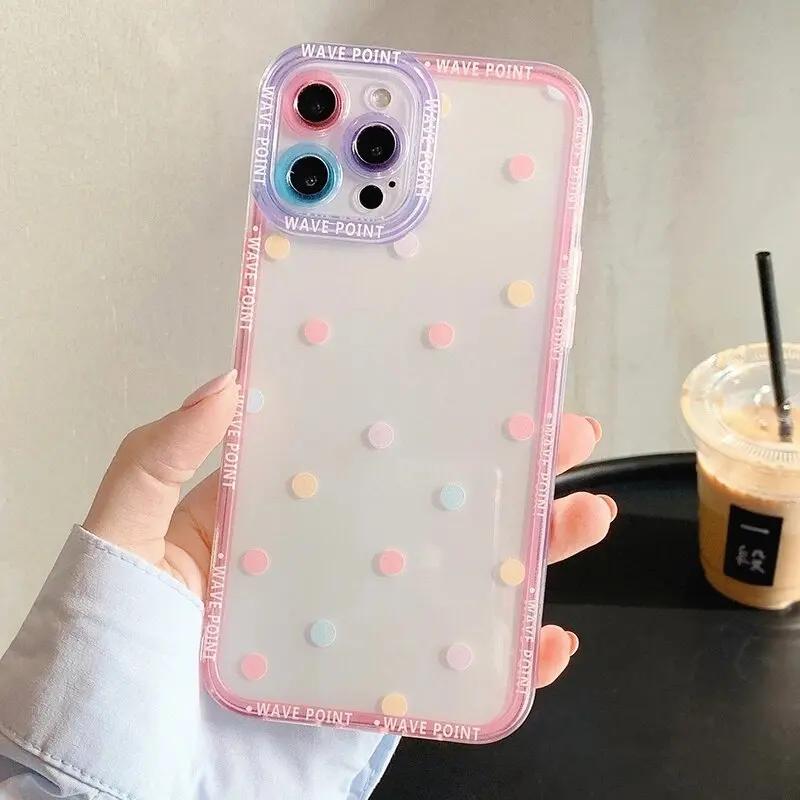 Case for Samusng Galaxy S25 S24 S21 S22 S23 Ultra S25 Plus S20 S21 S24 FE A55 A54 A35 A53 A34 A16 5G Cover Love Heart Wave Point
