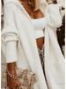 In Stock: Autumn/Winter Hooded Loose Knit Mid-Length Cardigan