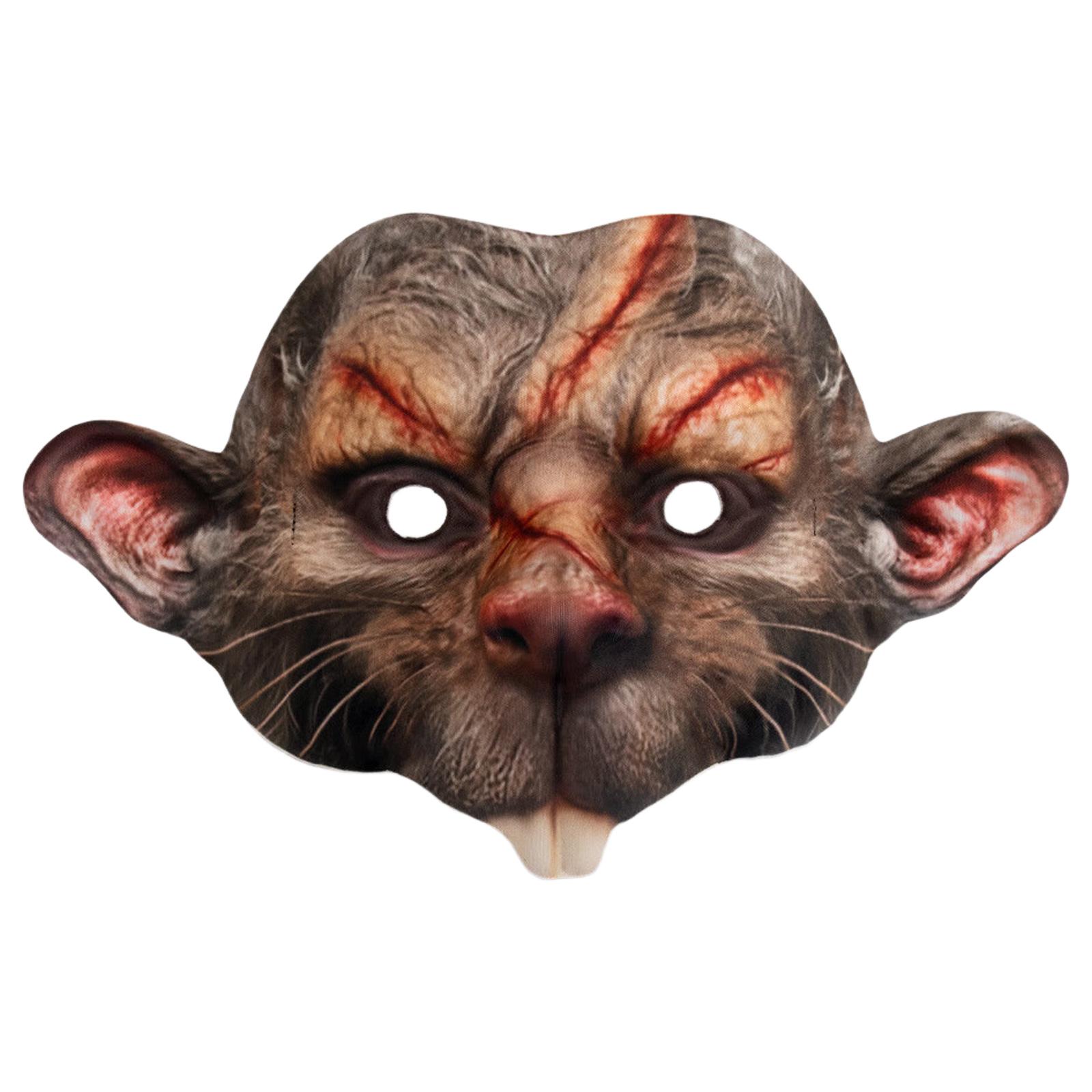 Mouse Mask Animal Mask Halloween Party Mask Realistic Mice Mask with Teeth for Christmas Cosplay Fancy Fancy Dress A