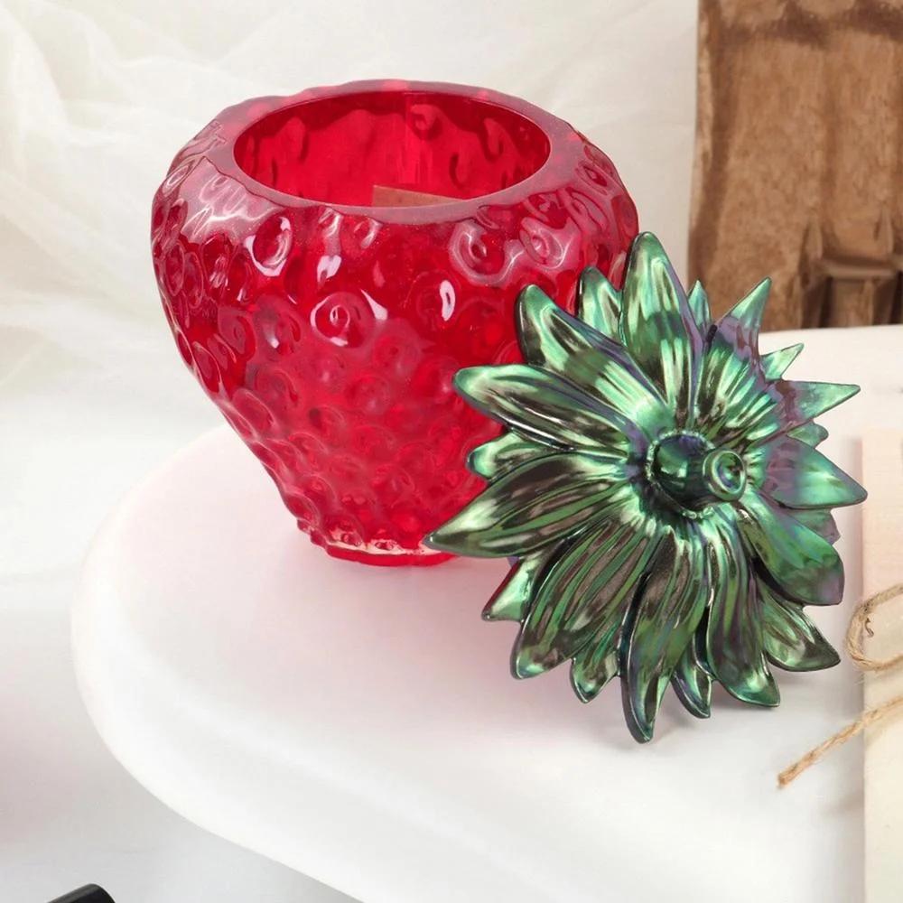 Creative DIY Crystal Epoxy Resin Strawberry Storage Box Fruit Mirror Silicone Mold Home Decor Making Gift Household Supplies