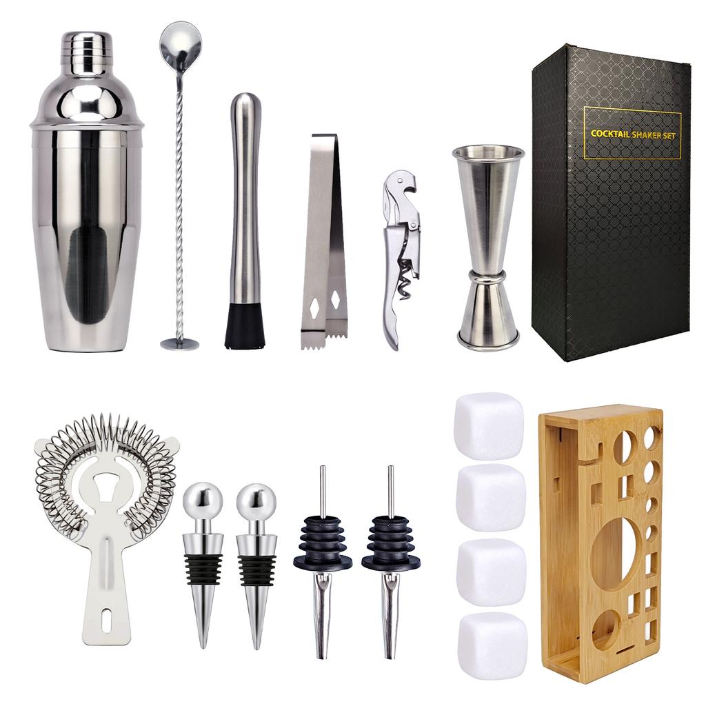 Barkeeper-Set, Einsteiger-Schneebecher, Komplettset für den Haushalt, Handgekurbelter Edelstahl-Kannenbereiter, Professionelle Cocktail-Barkeeper-Ausrüstung