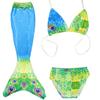 Mermaid Tail Children'S Swimsuit Girls Princess Clothes Girl Mermaid Baby Three-Piece Set