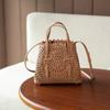 Niche Design New Carved Leather Tote Bag Shoulder Hollow Vegetable Basket Bag In Women's Bag Cowhide Messenger Bag
