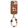 Brown Three Dimensional Western Highland Suitable for Apple 15promax Mobile Phone Case IPhone 16 Leather Cartoon Hanging Chain