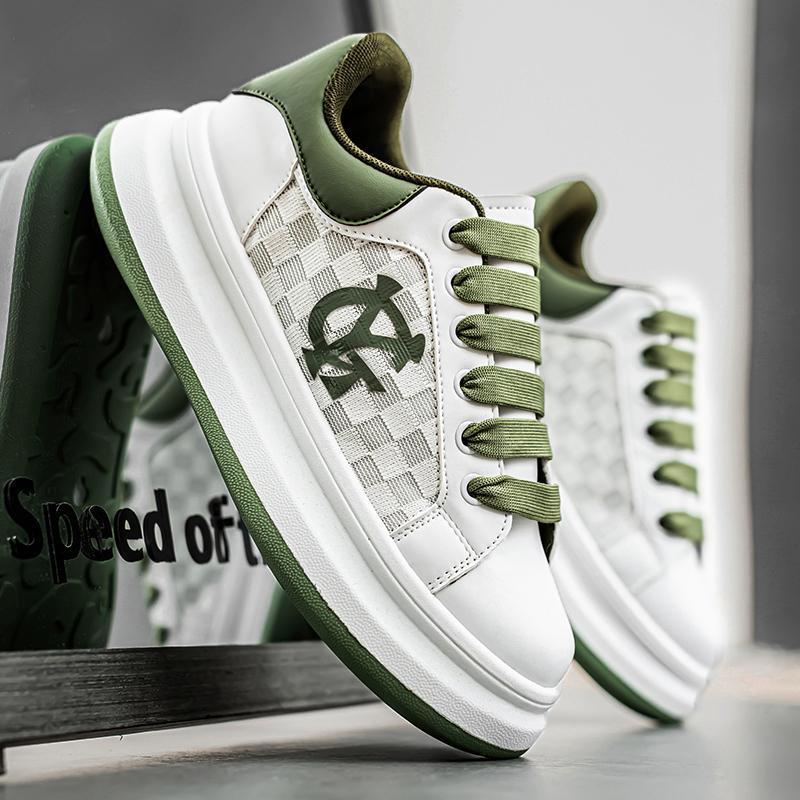 

2025 весна и лето новая мода сетка повседневная обувь для скейтборда мужская обувь дышащая спортивная обувь белая обувь модная студенческая трендовая обувь 44