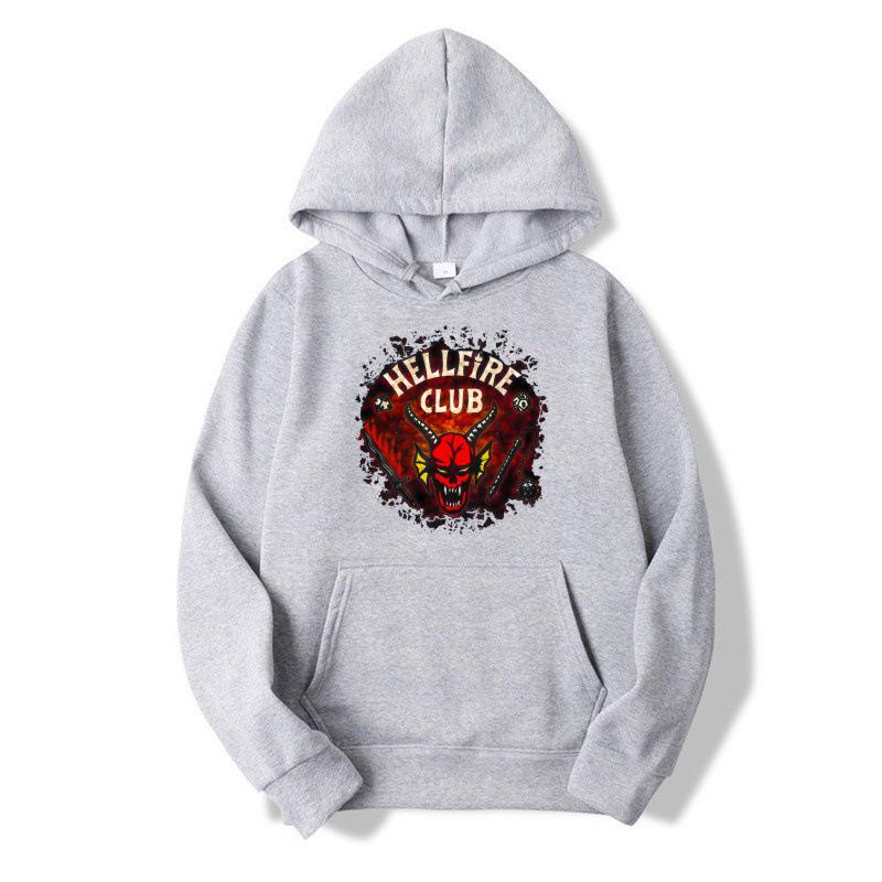 2025 Kids' Stranger Things Hellfire Club Fleece Hoodie for Autumn/Winter