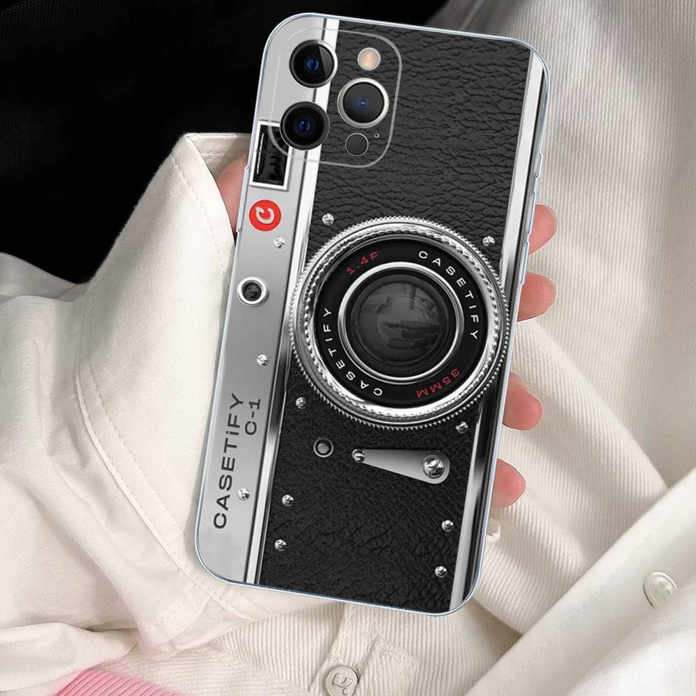 Retro Vintage Camera For IPhone 17 16 15 14 13 12 11 Pro Max Plus Soft TPU Silicone Back Cover Clear Case