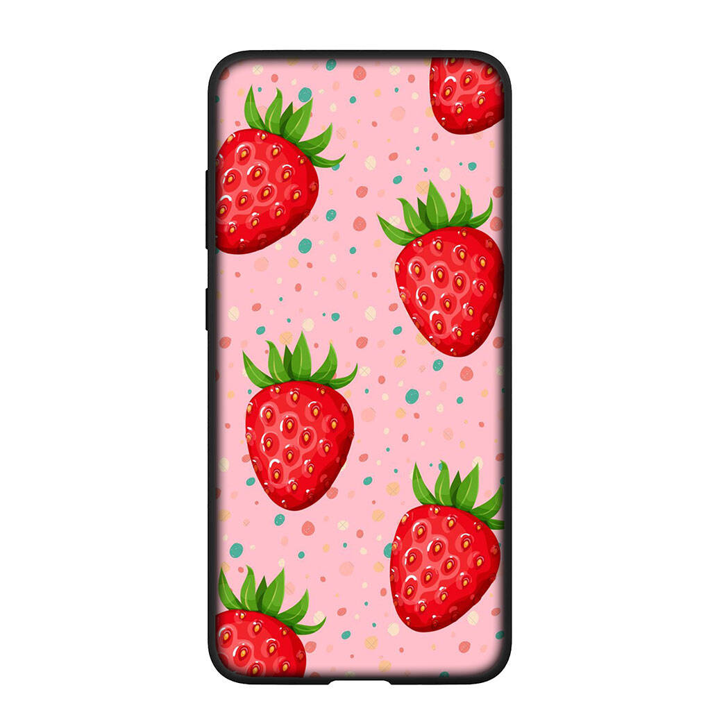 Pouzdro na telefon pro Samsung Galaxy S25 S23 S22 S24 Ultra FE A05 A06 A15 A16 A36 A37 A35 A54 A24 A55 A56 A57 A25 A26 A53 A17 Jahodové Ovocné Letní Kryt