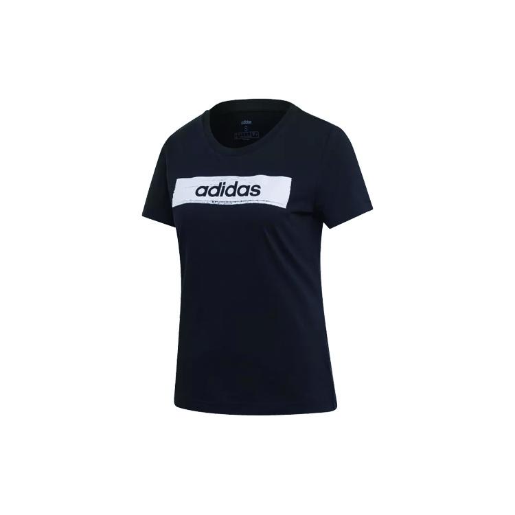 (WMNS) adidas Training Round Neck Pullover Short Sleeve Black Women s EI4586 M