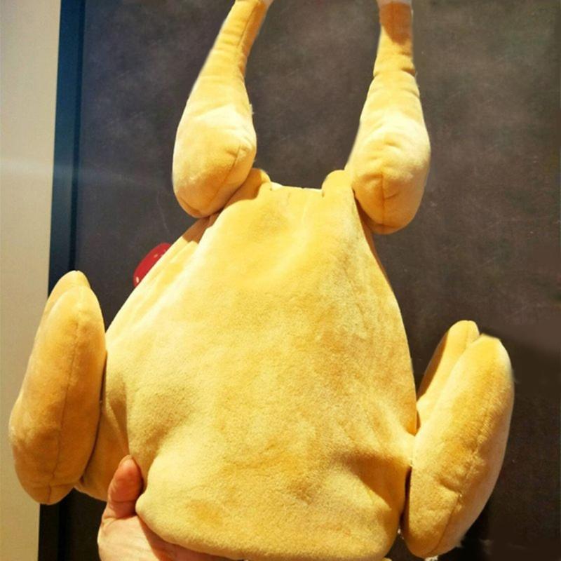 Roasted Turkey Hat for Adult Children Funny Plush Turkey Cap Party Headgear Thanksgiving Party Props Costume Accessories