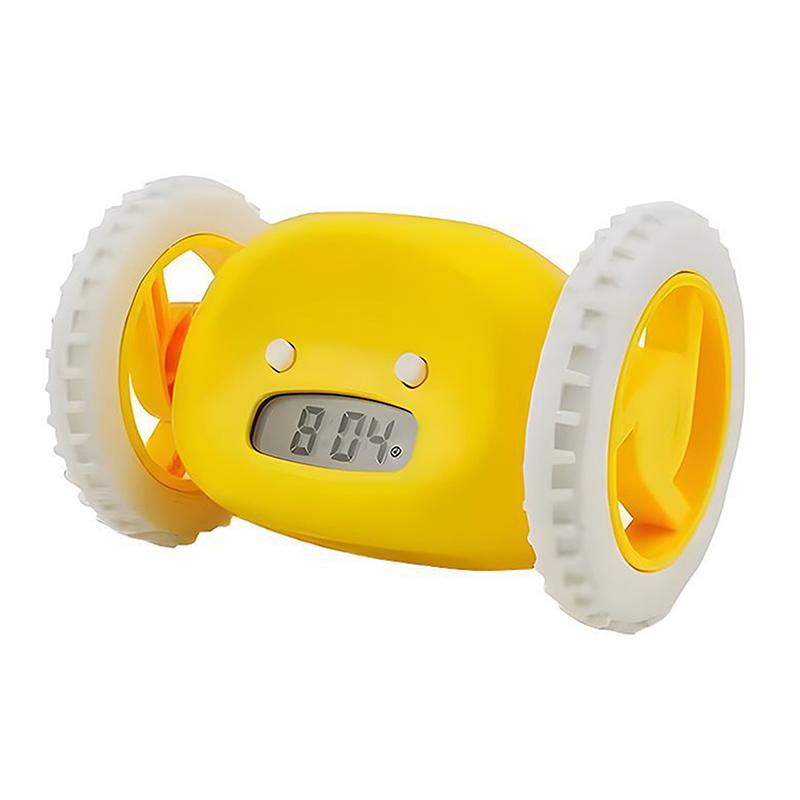 Çalar Saat Çalışan Çalar Saat Hareket Et Zıpla Yuvarlan Kaç Kolay Ayarlanır Akıllı Dijital Tekerlekli Çalar Saat, Derin Uyuyanlar İçin