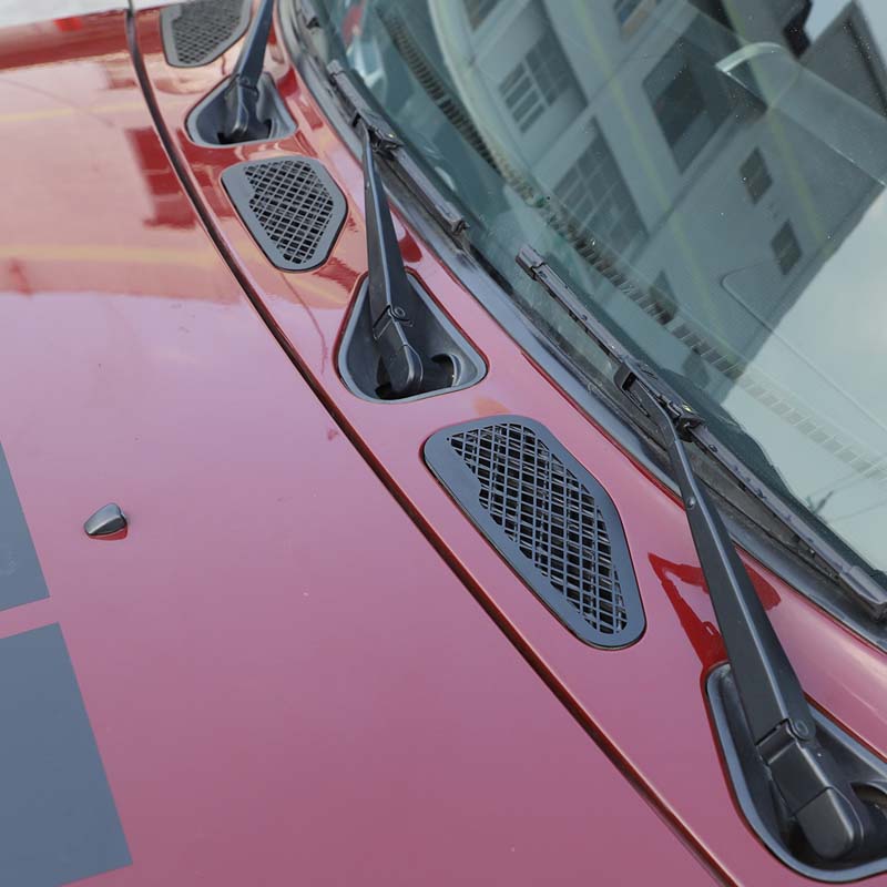 Stainless Steel Car Front Engine Hood Bonnet Vents Hood Air Outlet Trim Cover For Toyota FJ Cruiser 2007- Auto