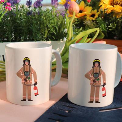Cf930-Design Tasse 2er-Set-Ehrenamtlicher Feuerwehrmann