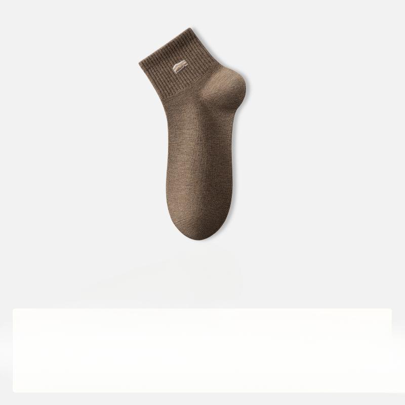 Men's Spring and Summer Thin Embroidered Cotton Deodorizing Sweaty Anti Bacterial Business Tube Socks