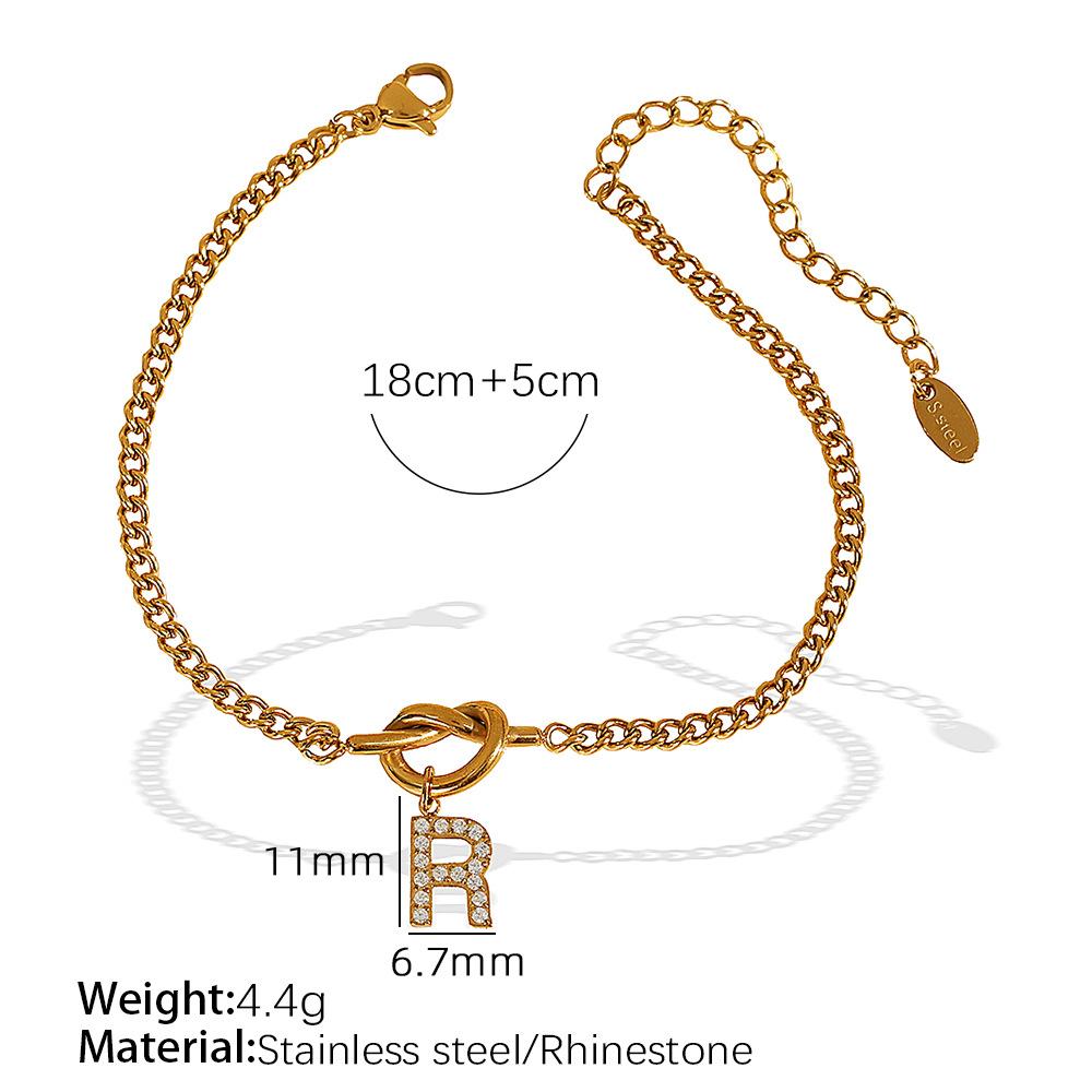 Fashion Single Item Jewelry On The New 26 Letter Bracelet Versatile Temperament High-End Jewelry Diamond Design