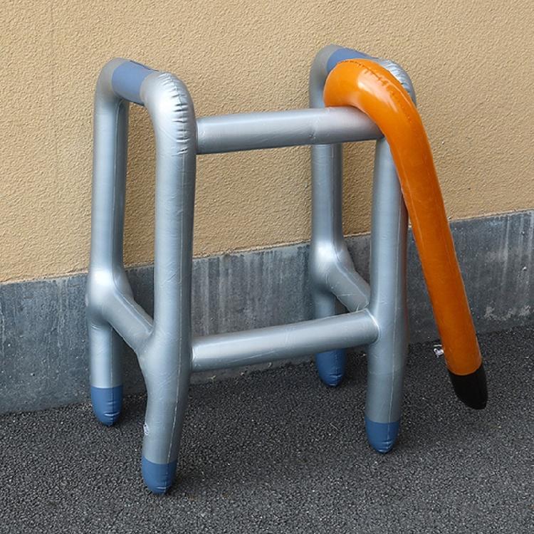 Uppblåsbar Gåhjälp och Gåpinne Set Nyhet Halloween Rekvisita Skolteater Kostymtillbehör