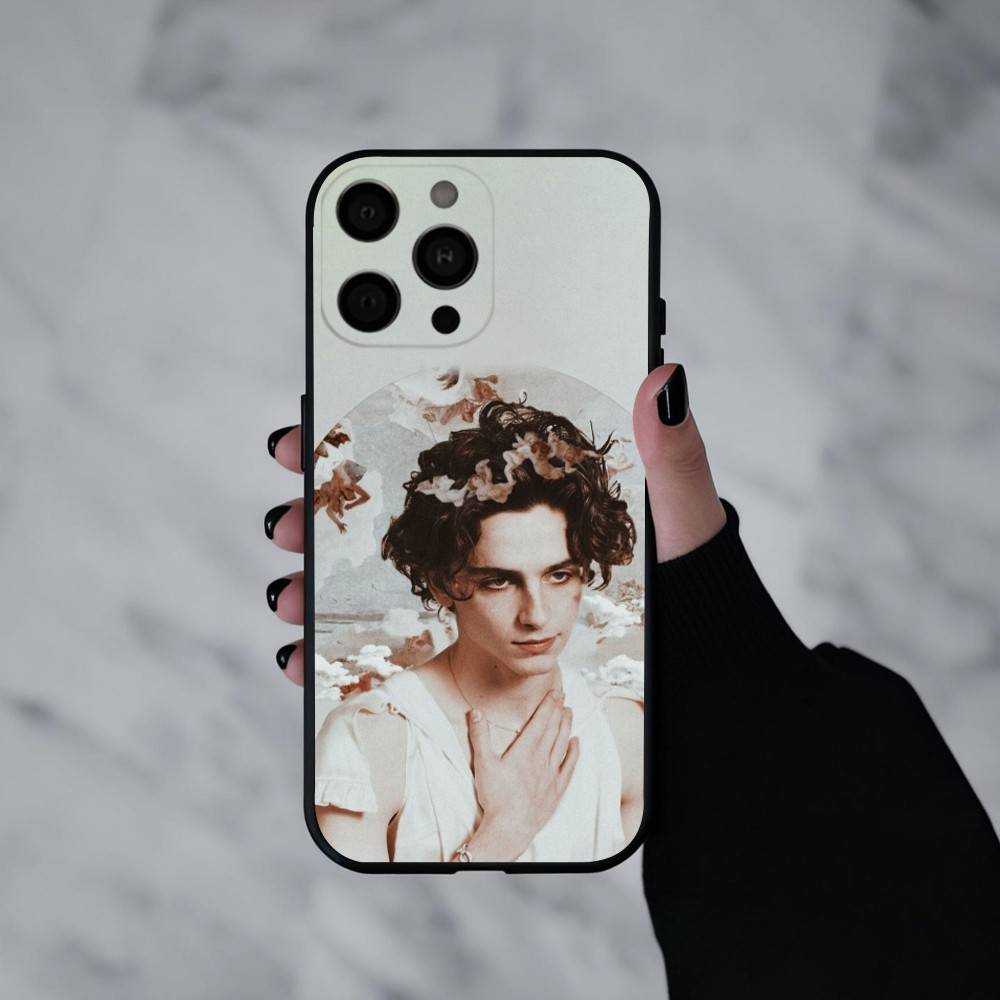 Young Hero T-Timothee C-Chalamet Phone Case For iPhone 17pro,16,15,14,13,12,11 Plus,Pro Max,XS,Soft Silicone Black Cover