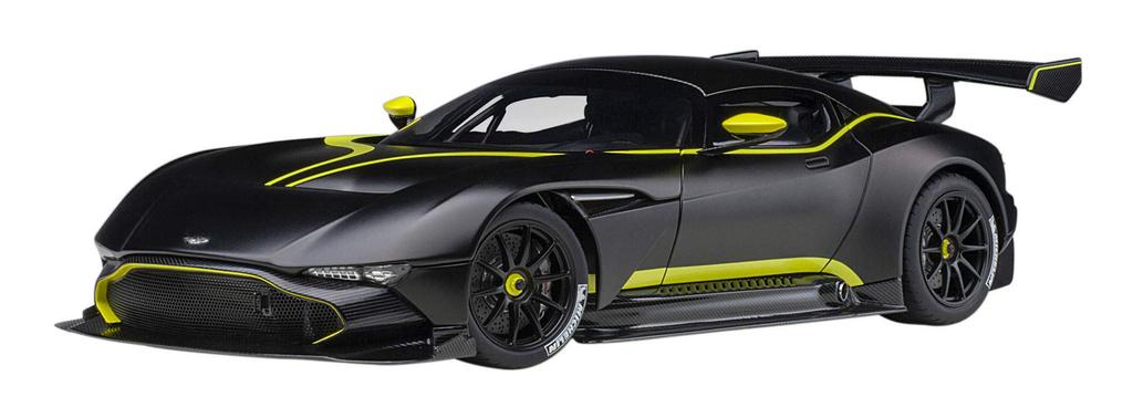 AUTOart Aston Martin Vulcan Matte Green Stripes Finished Product 1/18 Black/Lime