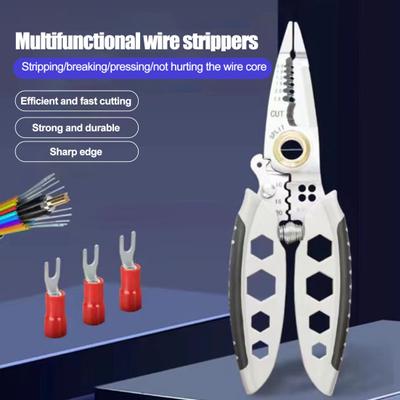 Multipurpose Wire Stripper High Density Professional Crimping Tool Wrench Function Stripping Cutting Crimping