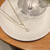 Summer Pearl Double-Layered Heart Necklace for Women - High-end Design, Small-Scale, Layered, Delicate Collar Chain Necklace