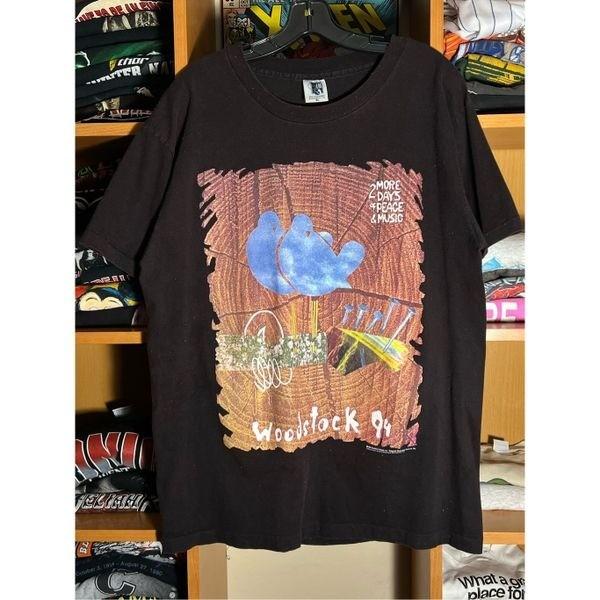 Woodstock 1994 Band Music Black Short Sleeve Unisex T shirt Reprint WA0563 XL
