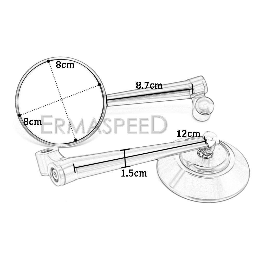 CNC hliníková motocyklová zpětná zrcátka modrá čočka boční zrcátko černá červená modrá pro motocykly, skútry Moto Racing