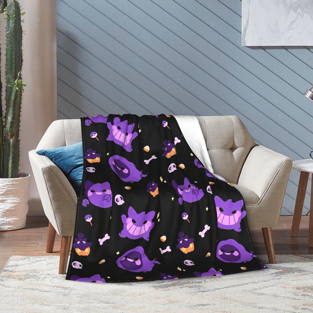 RIPSuper Soft Cartoon Pikachus Throw Blanket Premium Flannel Fleece Lightweight Bed Blanket Cozy Fluffy Bedspread All Season UseR-I-P