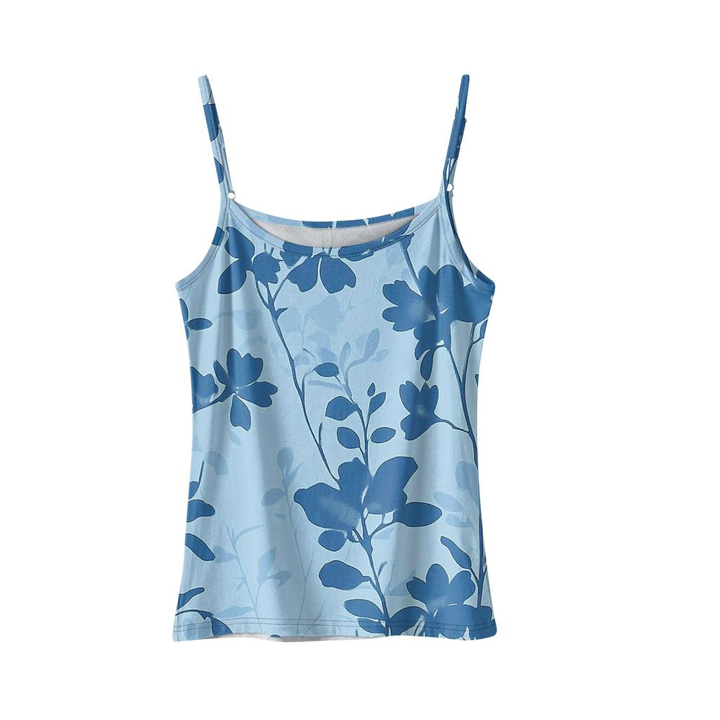 Vestă fără mâneci cu gâtul scăzut pentru femei, cu decolteu în U Bretele pentru tricou