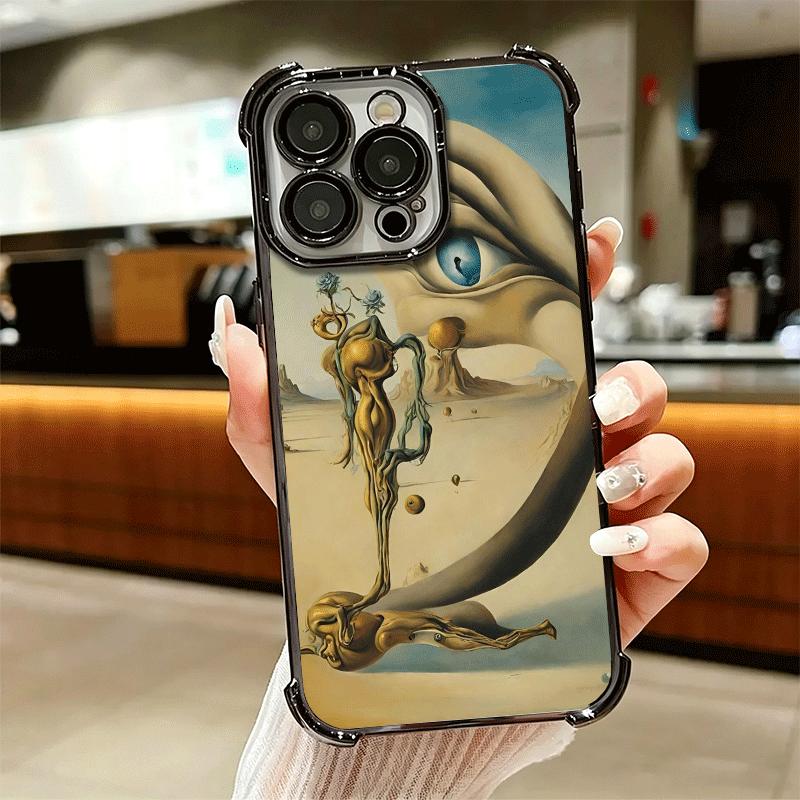 Salvador Dali Art Phone Case For iPhone 15 16 17 Air 14 Pro Max 16E Plus 13 12 Mini Plating Anti-Fall Fundas