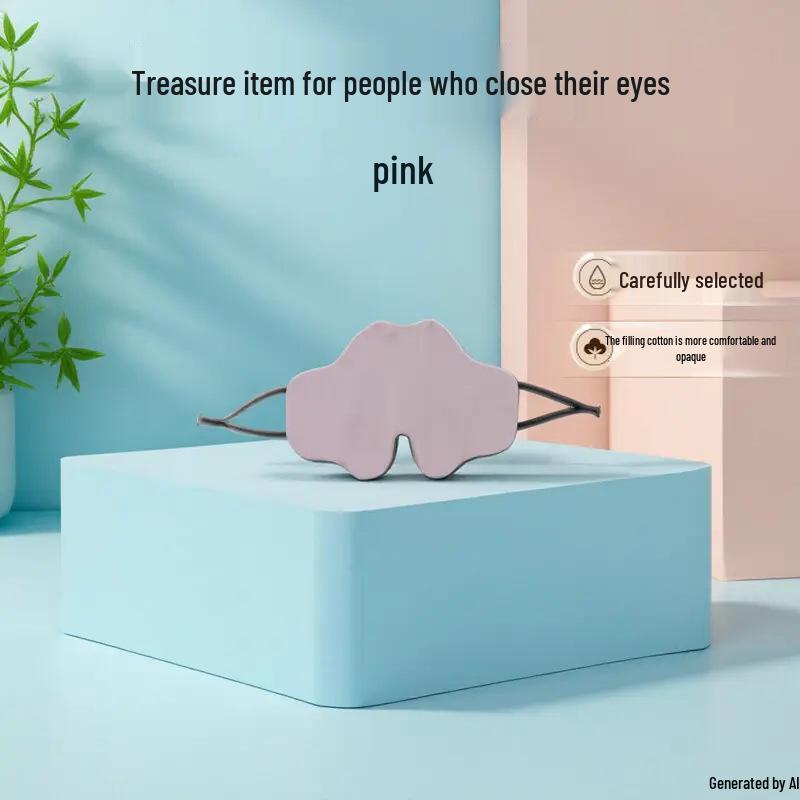 Silk Mulberry Double-Sided Blackout Eye Mask with Ear Loops for Sleep & Eye Fatigue Relief