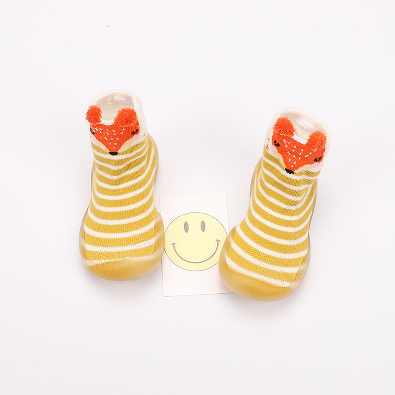 Baby Småbarn Sko Gutter Jenter Spedbarn First Walker Barn Tegneserie Dyr Myk Gummisåle Sokker Sko Strikk Anti-skli støvletter