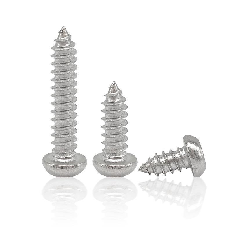 304 Stainless Steel Star Drive Self-Tapping Wood Screws: Pan Head, Inner Hexagon, Sizes M2-M6