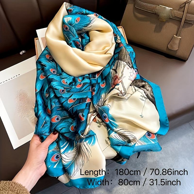 2025 New Luxury Brand Silk Scarf Women Animal Print Muffler Shawls Wraps Scarves Hijab Bufanda Foulard Female Bandana 180*90cm