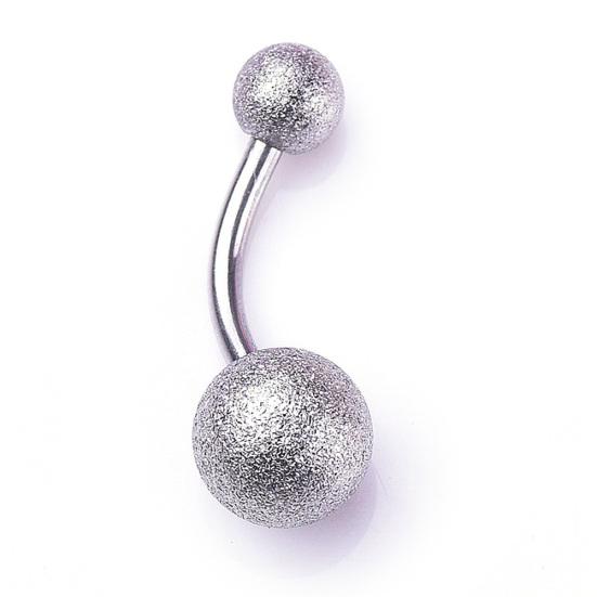 Limeimei Sexy Mulheres Aço Inoxidável Dupla Bola Barbell Umbigo Anel Body Piercing Jóias