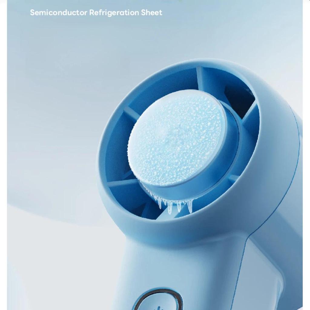 Handventilator, Tragbarer Mini-Hochgeschwindigkeits-USB-Ventilator, Turbinen-Luftkonzentrator, Energiesparender Elektrischer Ventilator, Lange Akkulaufzeit, Blau