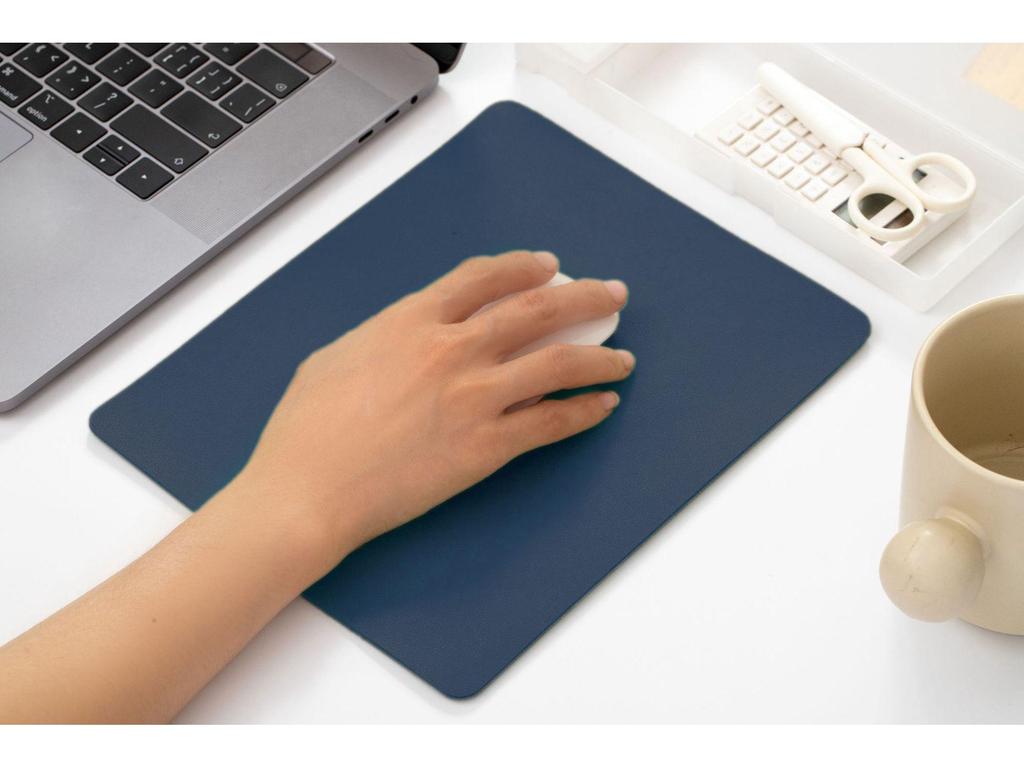 Anti-Slip Solid Color Leather Mouse Pad - Simple Desk Mat