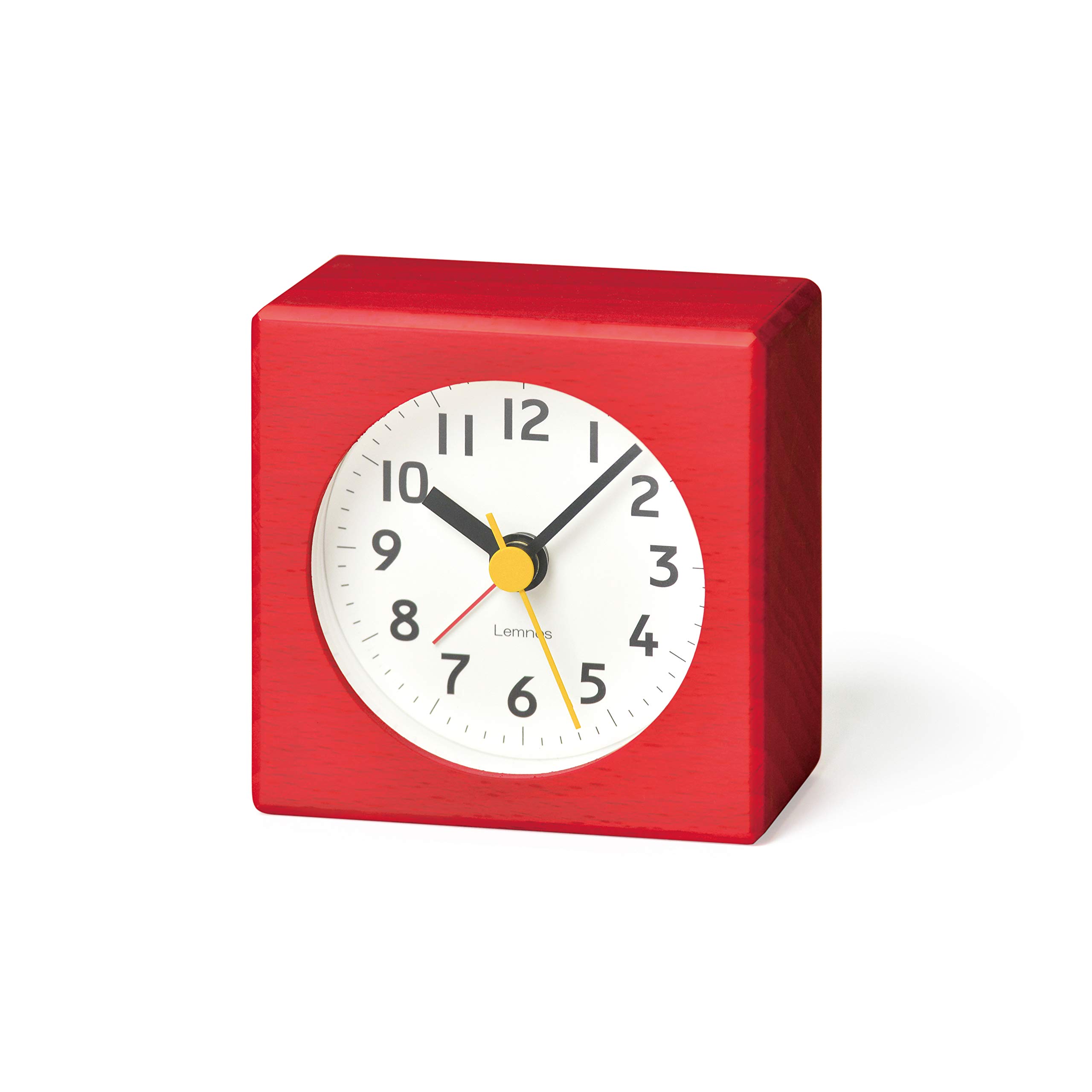 

Lemnos Farbe PA18-02RE Analog Alarm Clock, Red