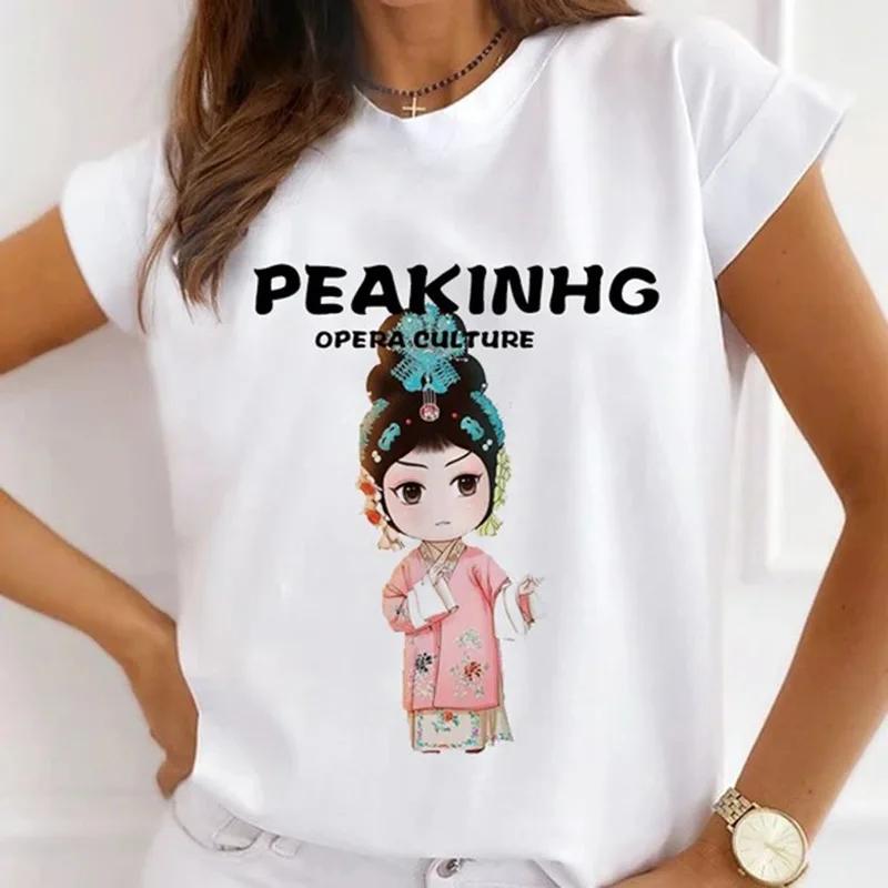 Festival Christmas Printed Short Sleeved Casual Womens Tshirt Crewneck Tops Kawaii Fashion Women TShirt Clothes Harajuku