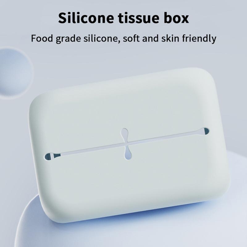 Soft Waterproof Tissue Box Cover Silicone Reusable Wet Wipe Boxes Light Luxury Tissue Box Holder Bathroom Kitchen Paper Holder