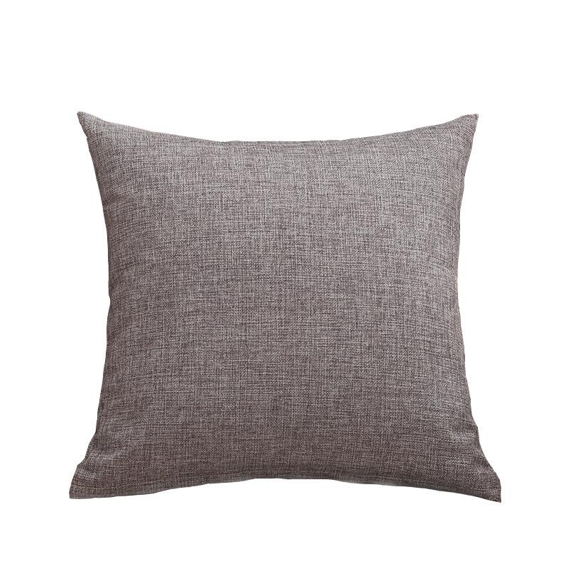 Simple Solid Color Pillow Linen Home Pillow Case Sofa Cushion